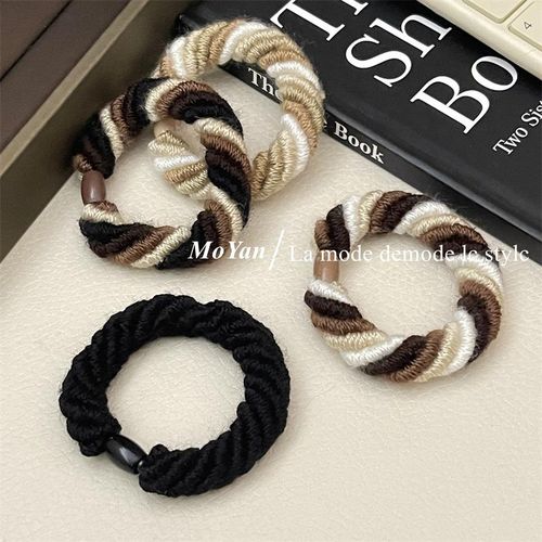 Extra Coarse Wool Twist Hair Rope Highly Elastic Rubber Band Female Hair Rope Durable Not Hurt Hair Simple Temperament Hair Ring