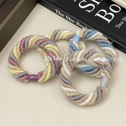 Extra Coarse Wool Twist Hair Rope Highly Elastic Rubber Band Female Hair Rope Durable Not Hurt Hair Simple Temperament Hair Ring