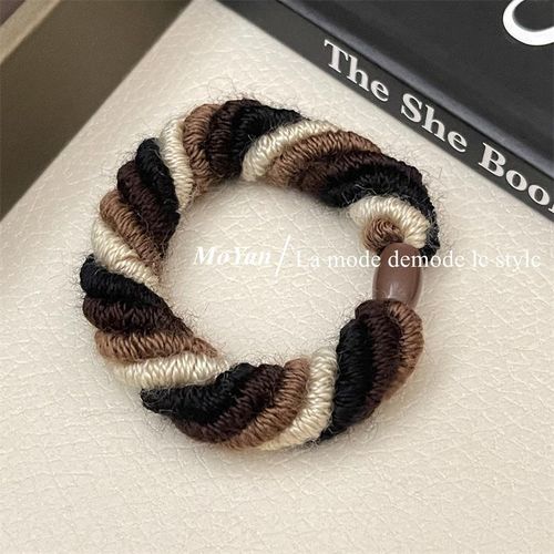Extra Coarse Wool Twist Hair Rope Highly Elastic Rubber Band Female Hair Rope Durable Not Hurt Hair Simple Temperament Hair Ring