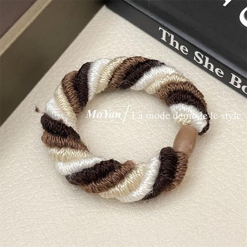 Extra Coarse Wool Twist Hair Rope Highly Elastic Rubber Band Female Hair Rope Durable Not Hurt Hair Simple Temperament Hair Ring