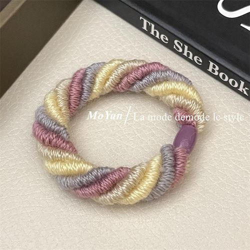 Extra Coarse Wool Twist Hair Rope Highly Elastic Rubber Band Female Hair Rope Durable Not Hurt Hair Simple Temperament Hair Ring