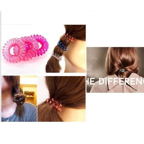 3PCS/Set Telephone Line Hair Ropes 3.5cm Diameter Small Elastic Colorful Hair Bands Ponytail Holder Set for Girls Children Hair Accessories