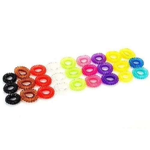 3PCS/Set Telephone Line Hair Ropes 3.5cm Diameter Small Elastic Colorful Hair Bands Ponytail Holder Set for Girls Children Hair Accessories