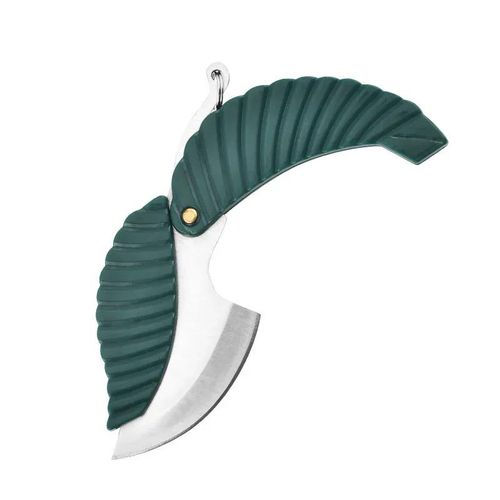 Creative Leaf Folding Pocket Self Defense Kitchen Fruit Peeler Portable Mini Keychain Cut Paring Outdoor Camping