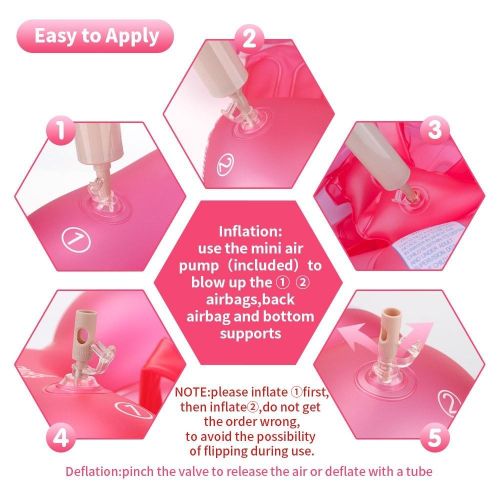 SwimBoBo Inflatable Baby Swimming Float - pink My