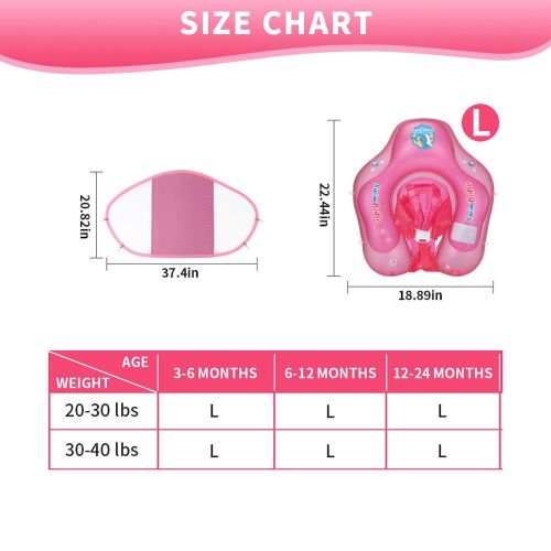 SwimBoBo Inflatable Baby Swimming Float - pink My