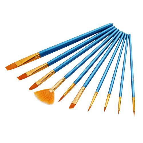 10 Artist Watercolor Oil Acrylic Painting Brush Nylon Hair  Brush