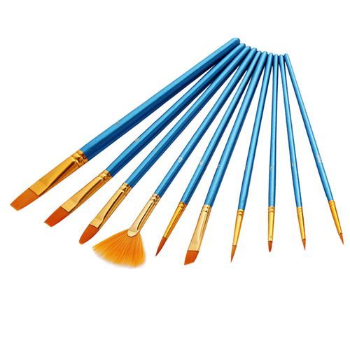 10 Artist Watercolor Oil Acrylic Painting Brush Nylon Hair  Brush
