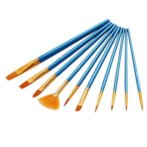 10 Artist Watercolor Oil Acrylic Painting Brush Nylon Hair  Brush
