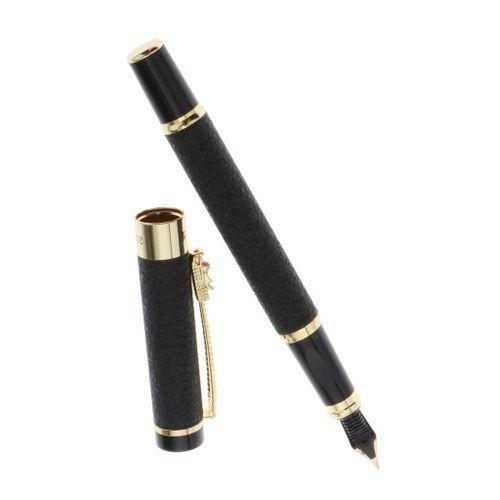 Aluminum Fountain Pen School Office Students Stationery Black