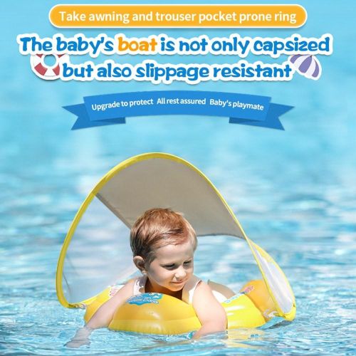 SwimBoBo Inflatable Baby Swimming Float - yellow Ny