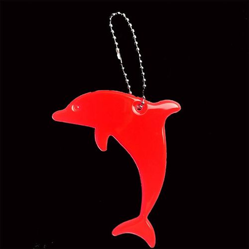 Cute Dolphin Safety Reflector Reflective Keychains Car Keyrings Charm Bag Accessories For Jacket Backpack Strollers Wheelchairs