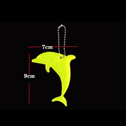 Cute Dolphin Safety Reflector Reflective Keychains Car Keyrings Charm Bag Accessories For Jacket Backpack Strollers Wheelchairs