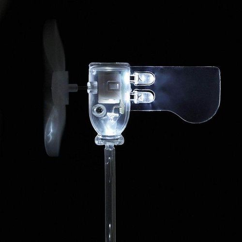 Red Green White Blue Vertical DIY Small Motor LED Windmill Turbines Wind Model White