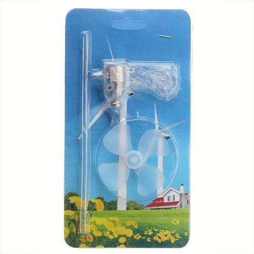 Red Green White Blue Vertical DIY Small Motor LED Windmill Turbines Wind Model White