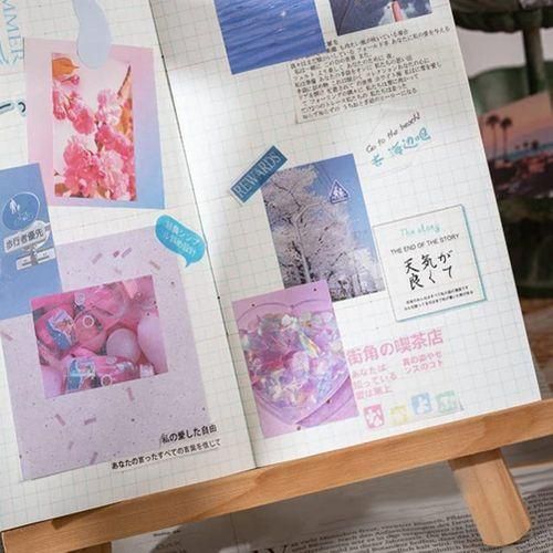200Pcs Aesthetic Scrapbook Stickers for Scrapbooking Supplies,Junk Journal Supplies,DIY Craft, Floating Light