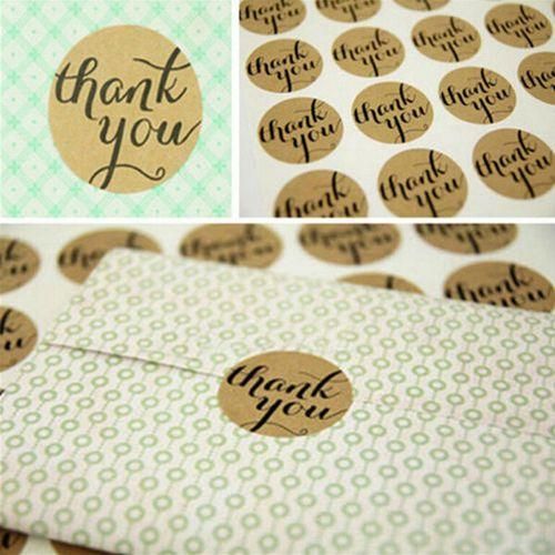 100 Brand 3 Sheet Thank You Stickers Labels Sealing