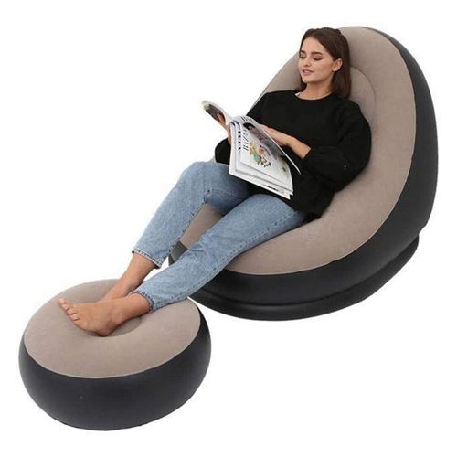 2Pcs/Set Lazy Inflatable Sofa Couch+Pedal Thickened Outdoor
