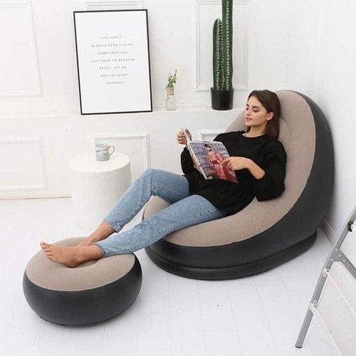 2Pcs/Set Lazy Inflatable Sofa Couch+Pedal Thickened Outdoor