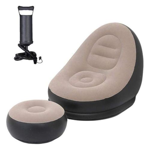 2Pcs/Set Lazy Inflatable Sofa Couch+Pedal Thickened Outdoor