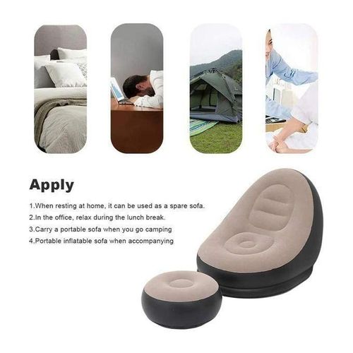 2Pcs/Set Lazy Inflatable Sofa Couch+Pedal Thickened Outdoor