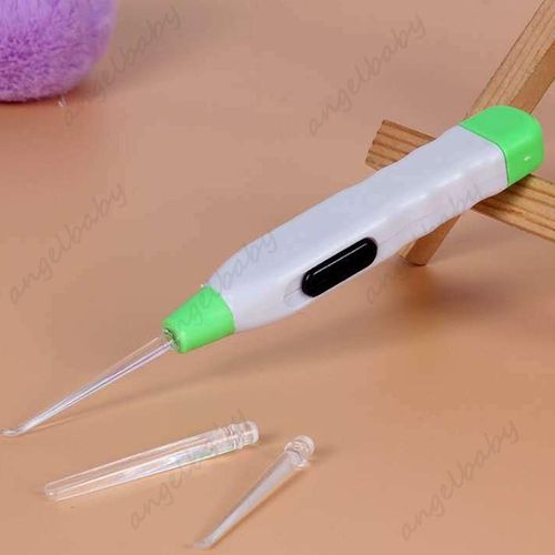 1pcs LED Flashlight Ear Pick Cleaner Earpick Remove Spoon Curette Baby Child Ear Wax Care Tools
