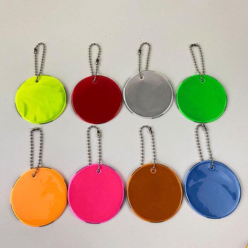 6cm Football Pattern Reflective Keychain Safety Reflector Bag Keyrings Accessories For Backpack Jackets Stroller Wheelchairs