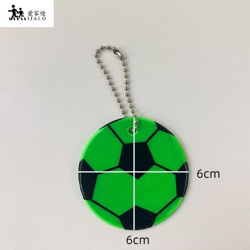 6cm Football Pattern Reflective Keychain Safety Reflector Bag Keyrings Accessories For Backpack Jackets Stroller Wheelchairs