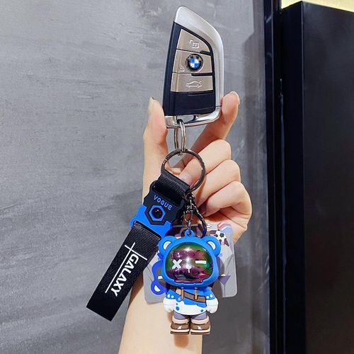 Cartoon Funny Half Skull Body Bear Keychain Exquisite Cute Animal Keyring Car Bag Pendant Key Chains Couple Holiday