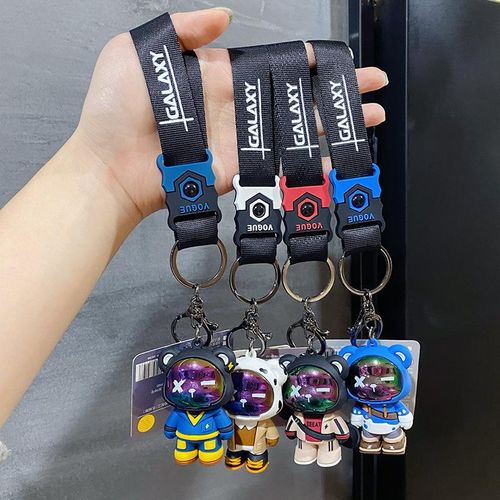 Cartoon Funny Half Skull Body Bear Keychain Exquisite Cute Animal Keyring Car Bag Pendant Key Chains Couple Holiday