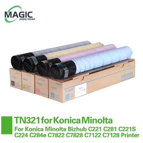 4color Toner Tn321 For Konica Minolta Bizhub C221 C281 C221s C224 C284e C7822 C7828 C7122 C7128 Printer-K Standard