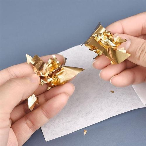 100sheets Imitation Gold Foil Paper Leaf Gilding Diy Epoxy Resin Silicone Mold Jewelry Making Filling Decorate Resin Crafts Tool