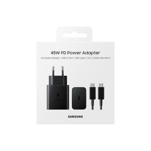 Samsung 45W PD Power Adapter with Type C to C Cable - Black