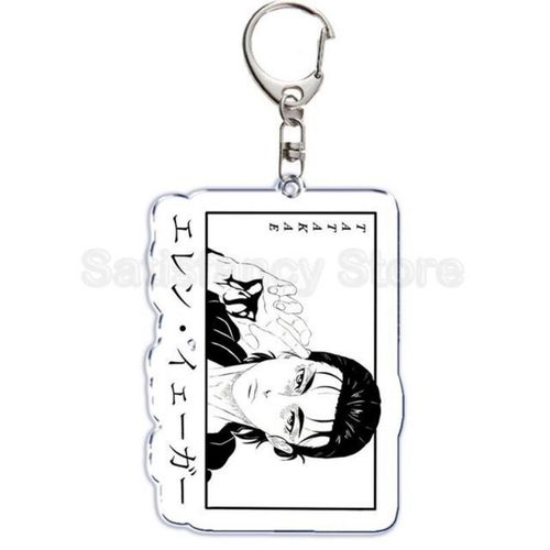 Anime Attack On Titan Keychain Accessorie Bag Final Season Levi Eren Ken Jaeger Art Figure Eyes Keyring Keychains Halloween
