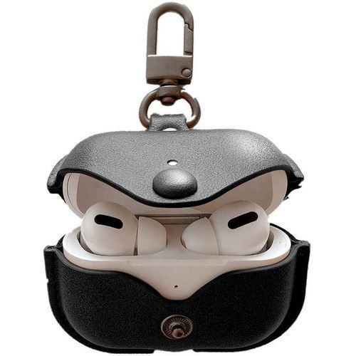 Protective Leather Case For Earbuds Pro- Black