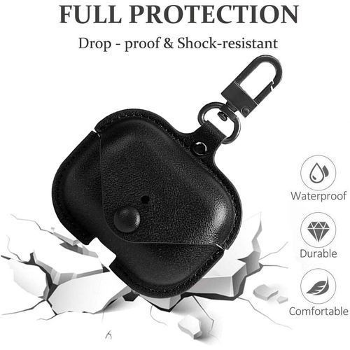 Protective Leather Case For Earbuds Pro- Black