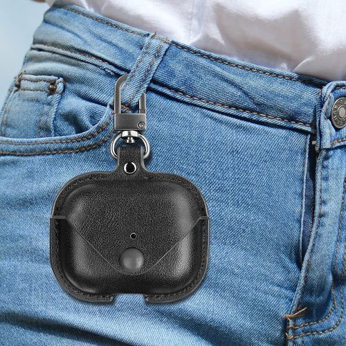 Protective Leather Case For Earbuds Pro- Black