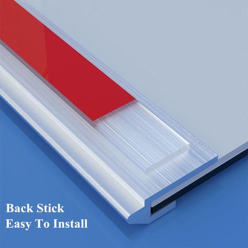 A4 Aluminum Wall Mount 8.5x11'' Panel Notice Board Adhesive Sign Menu Price Holder Photo Poster Frame
