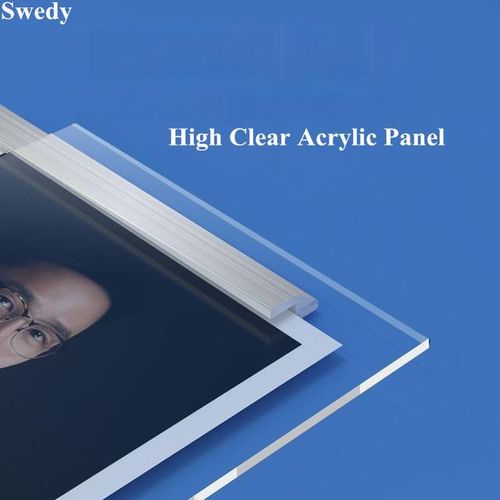 A4 Aluminum Wall Mount 8.5x11'' Panel Notice Board Adhesive Sign Menu Price Holder Photo Poster Frame