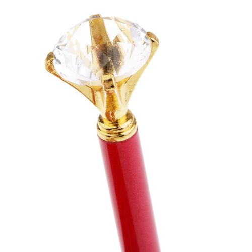 6 Rhinestone Head Ballpoint Pen Metal Pen Ballpoint
