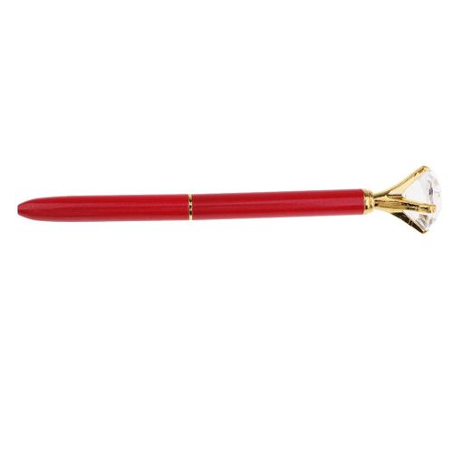 6 Rhinestone Head Ballpoint Pen Metal Pen Ballpoint