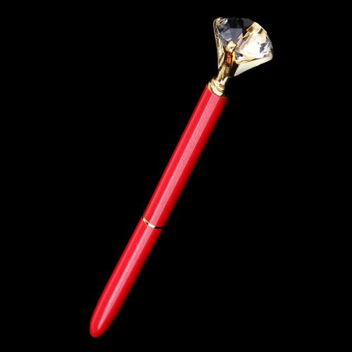 6 Rhinestone Head Ballpoint Pen Metal Pen Ballpoint