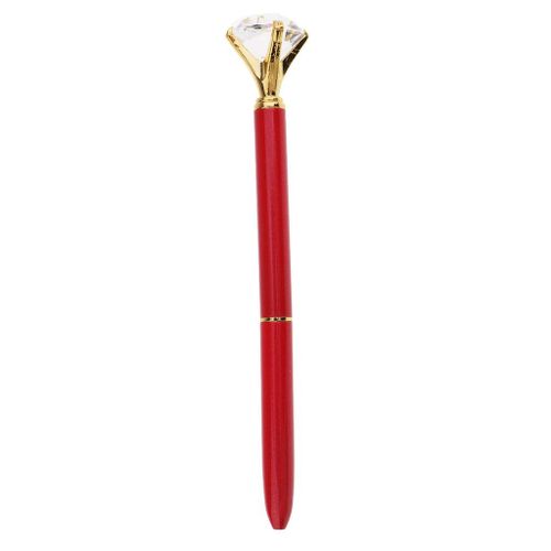 6 Rhinestone Head Ballpoint Pen Metal Pen Ballpoint
