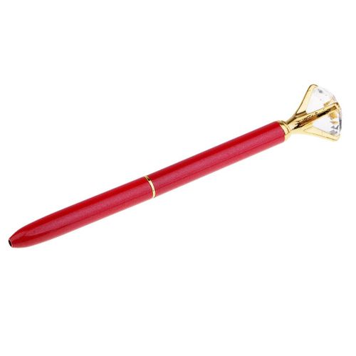 6 Rhinestone Head Ballpoint Pen Metal Pen Ballpoint