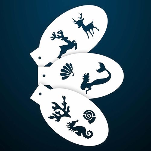 2x18 Face Painting Stencils Body Paint Stencils For Show
