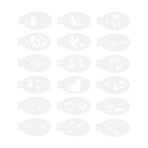2x18 Face Painting Stencils Body Paint Stencils For Show