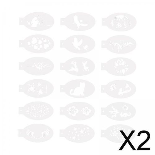 2x18 Face Painting Stencils Body Paint Stencils For Show