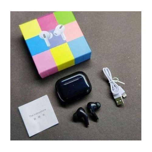 Original Wireless Checked Bluetooth Earpods With Banga Bass Pro - Black