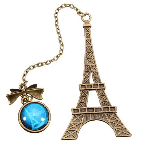 1pc Creative Item Kids Stationery Vintage Eiffel Tower Metal Bookmarks For Book