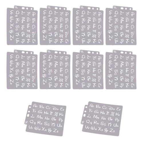 10Pcs Reusable Alphabet Stencils DIY Projects ,Letter Painting